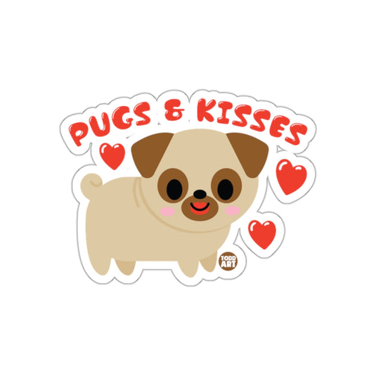 Pugs and Kisses Cute Adorable Puppy Sticker Pack