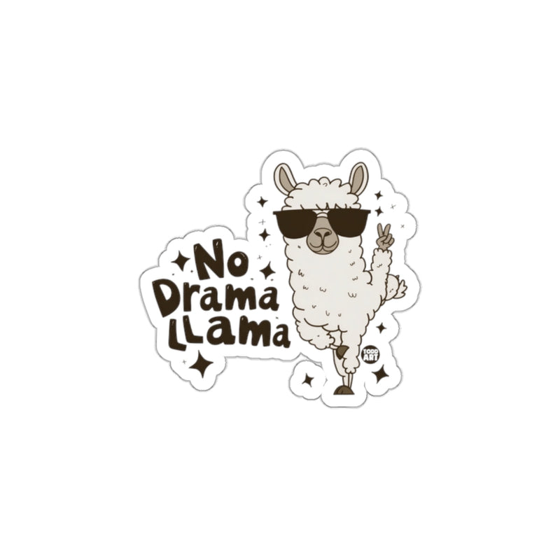 Load image into Gallery viewer, No Drama Llama Sticker with Cool Sunglasses Design
