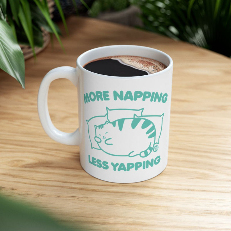 Load image into Gallery viewer, More Napping Less Yapping Cat Design Mug Product
