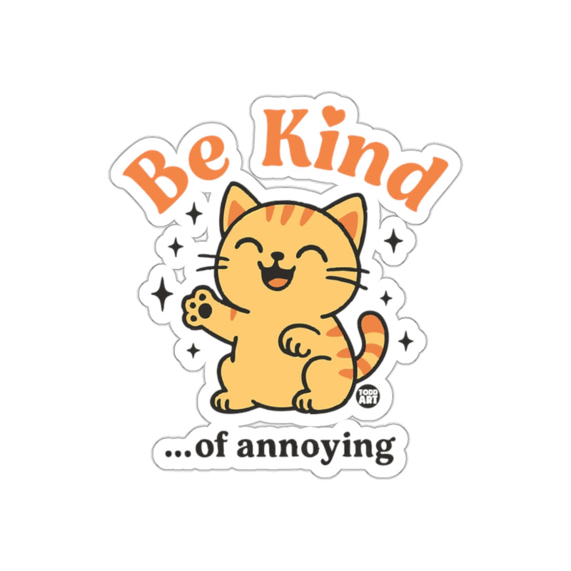 Load image into Gallery viewer, Be Kind Of Annoying Orange Cat With Stars sticker
