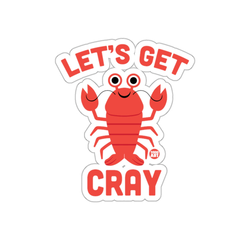 Load image into Gallery viewer, Let's Get Cray Sticker Fun and Playful Design
