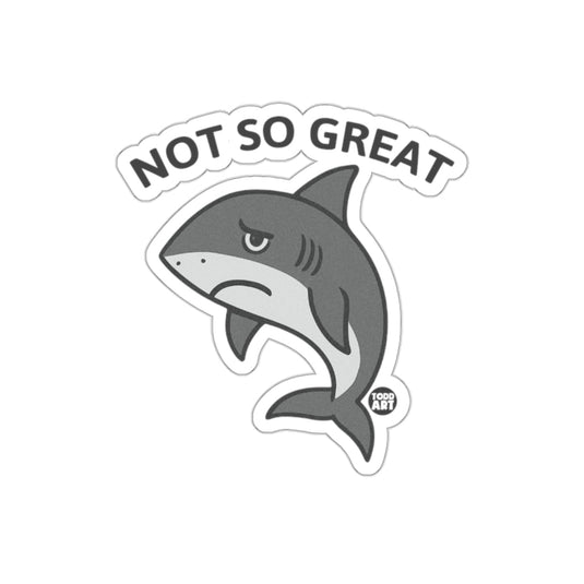 Not So Great Shark With Sad Expression Art sticker
