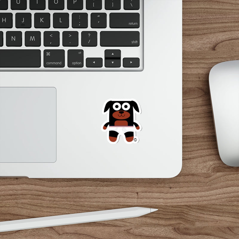 Load image into Gallery viewer, Cartoon Dog in Diaper Sticker Fun Laptop Decor Accessory
