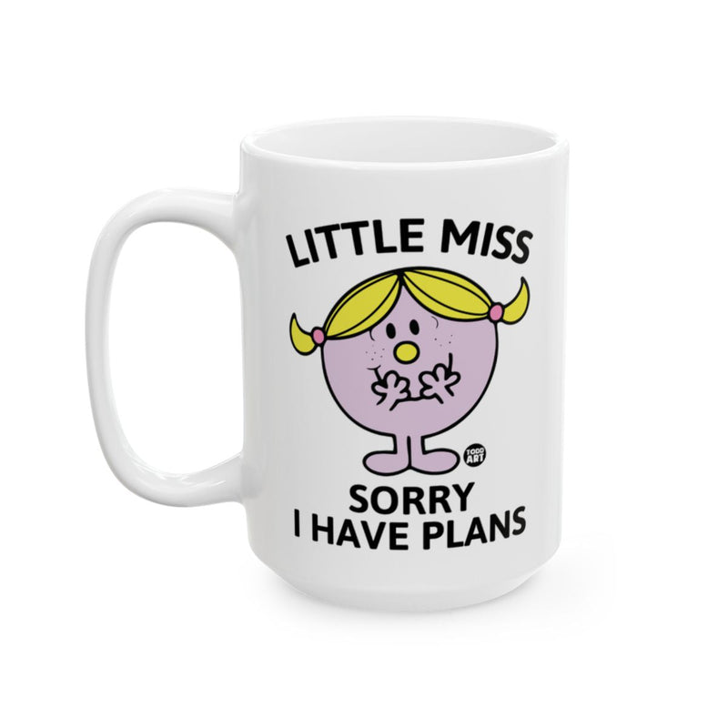 Load image into Gallery viewer, Little Miss Sorry I Have Plans White Coffee Mug
