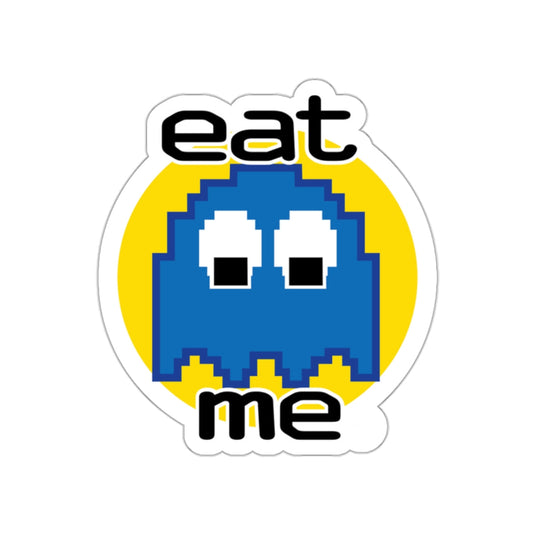 Eat Me Ghost In Video Game Style Design sticker