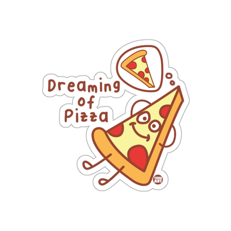Load image into Gallery viewer, Dreaming Of Pizza Funny Food Character sticker
