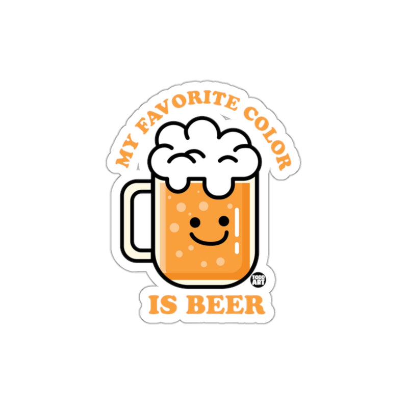 Load image into Gallery viewer, My Favorite Color Is Beer Funny Sticker Design
