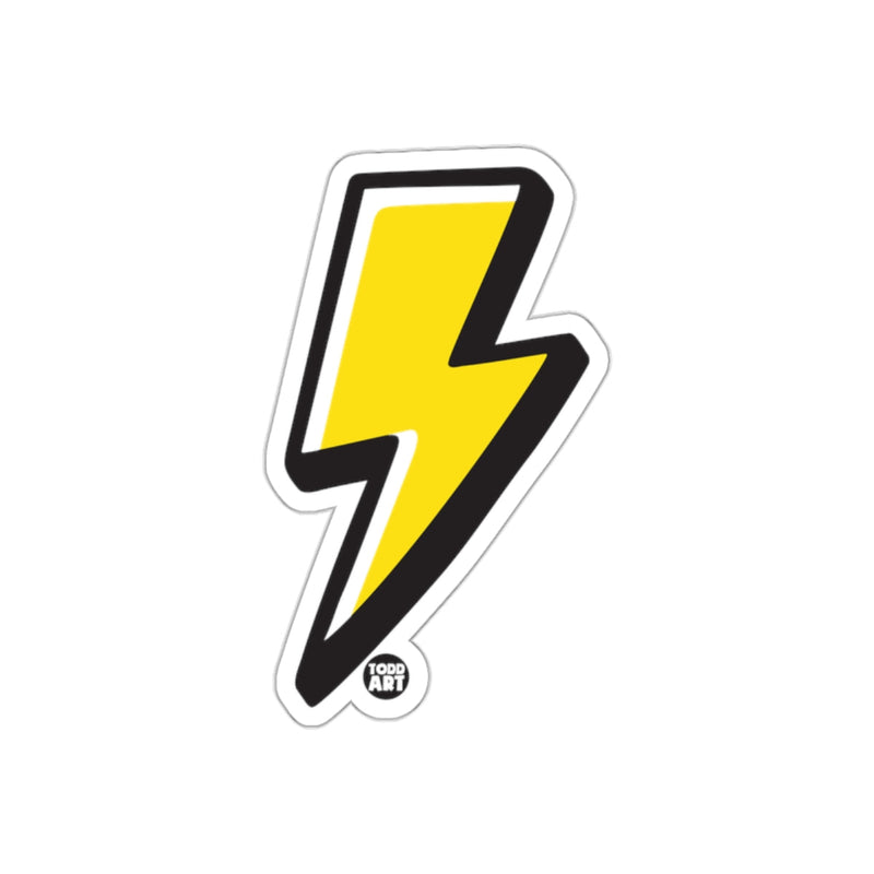 Load image into Gallery viewer, Yellow Lightning Bolt Sticker by Todd Art
