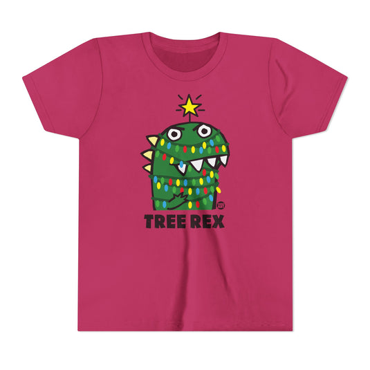 Tree Rex Kids Christmas Tee, Dinosaur Xmas Tree Children's Shirt, Funny Xmas Tee Kids