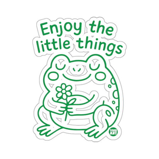 Enjoy the little things frog flower graphic 