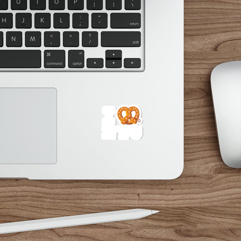 Load image into Gallery viewer, I Love Pretzel Fun Sticker For Laptops and Notebooks
