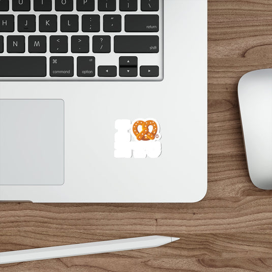 I Love Pretzel Fun Sticker For Laptops and Notebooks