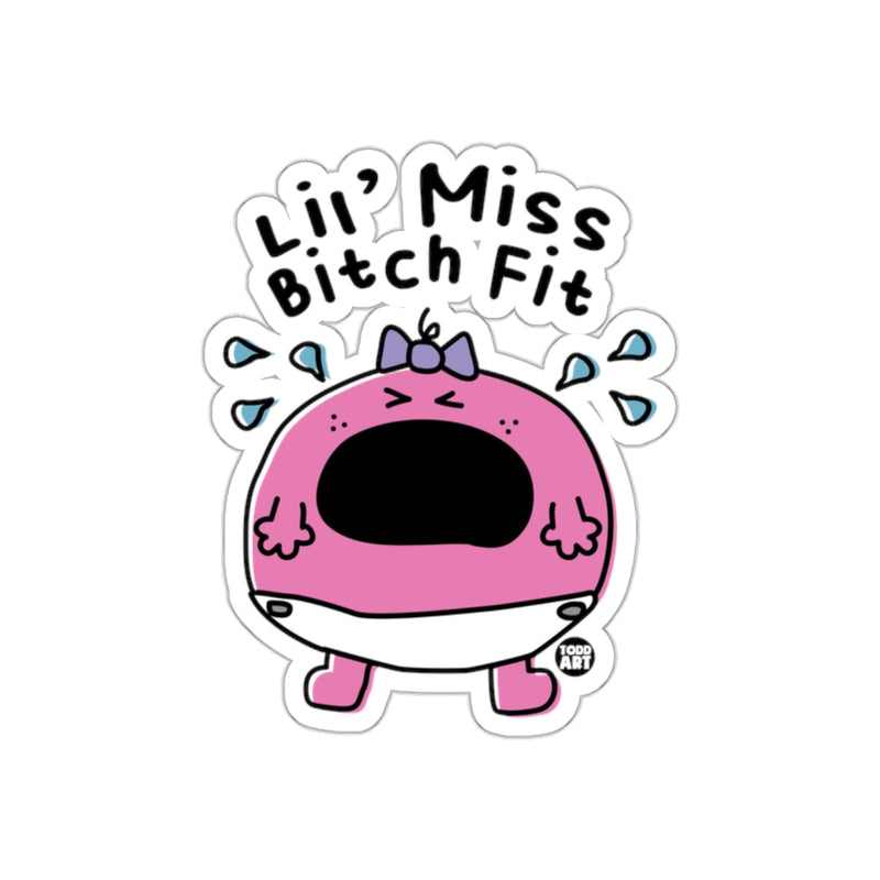 Load image into Gallery viewer, Lil' Miss Bitch Fit Funny Cartoon Character Sticker
