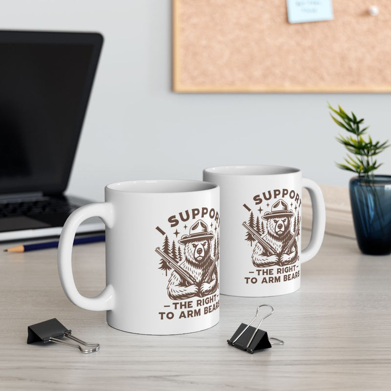 Load image into Gallery viewer, I Support The Right to Arm Bears Funny Mug
