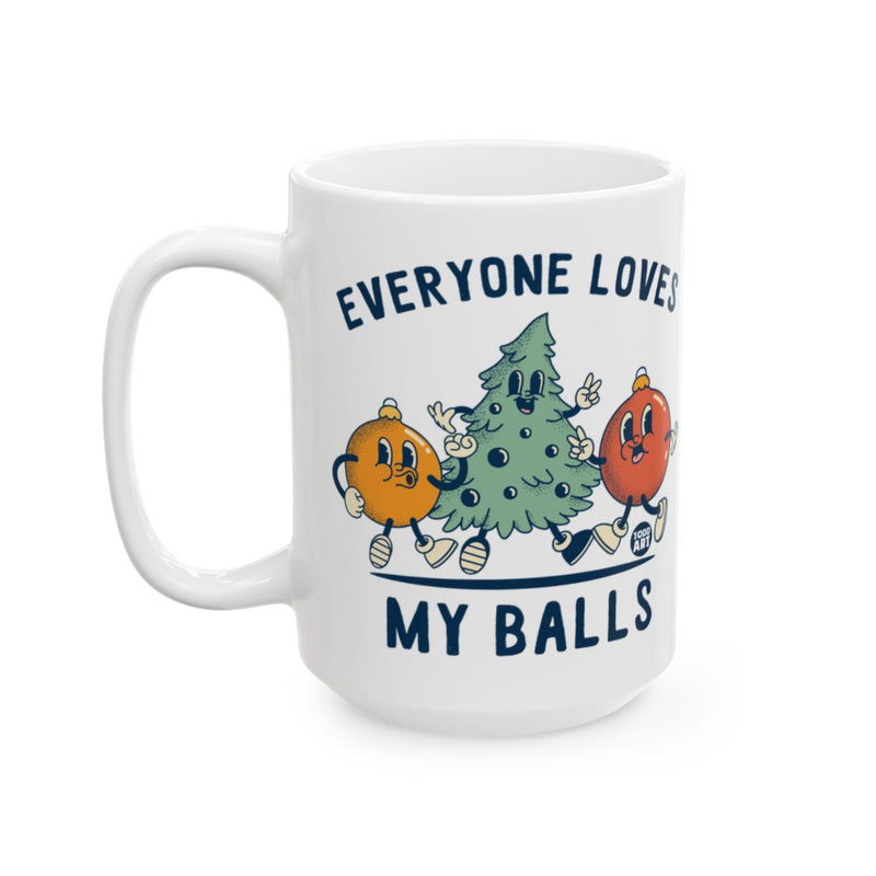 Load image into Gallery viewer, Everyone Loves My Balls Christmas Tree Mug
