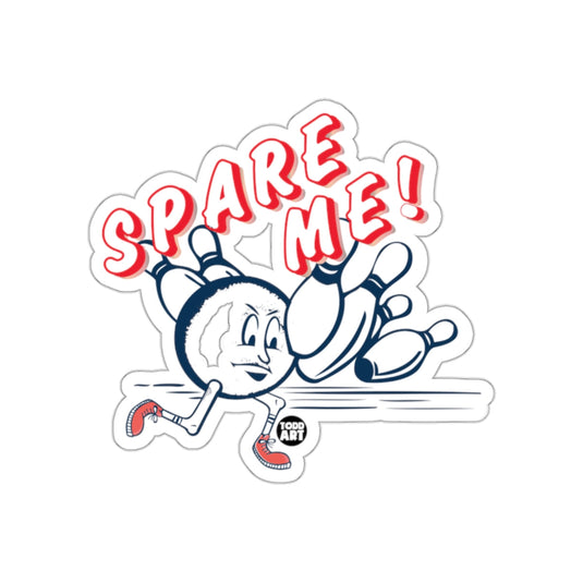 Retro Bowling Ball Plea Spare Me Bowling sticker