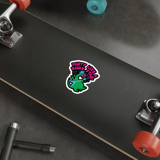 Party Like a Rawk Star Skateboard Sticker