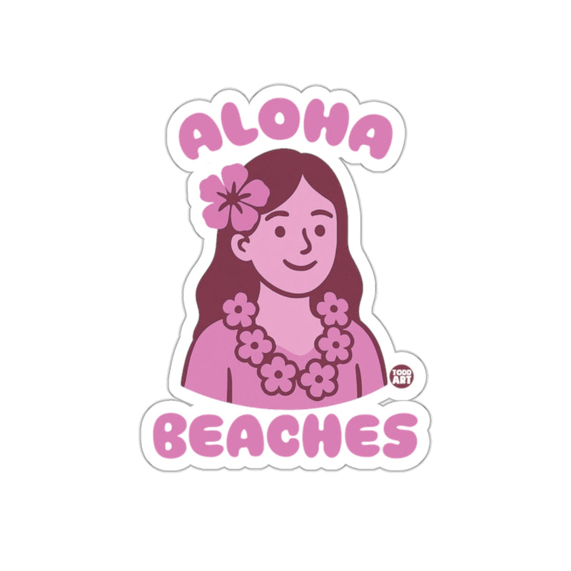 Load image into Gallery viewer, Aloha Beaches Hawaiian Girl Illustration Sticker
