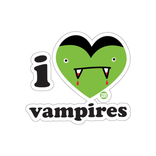 I Heart Vampires Fun and Quirky Sticker Design