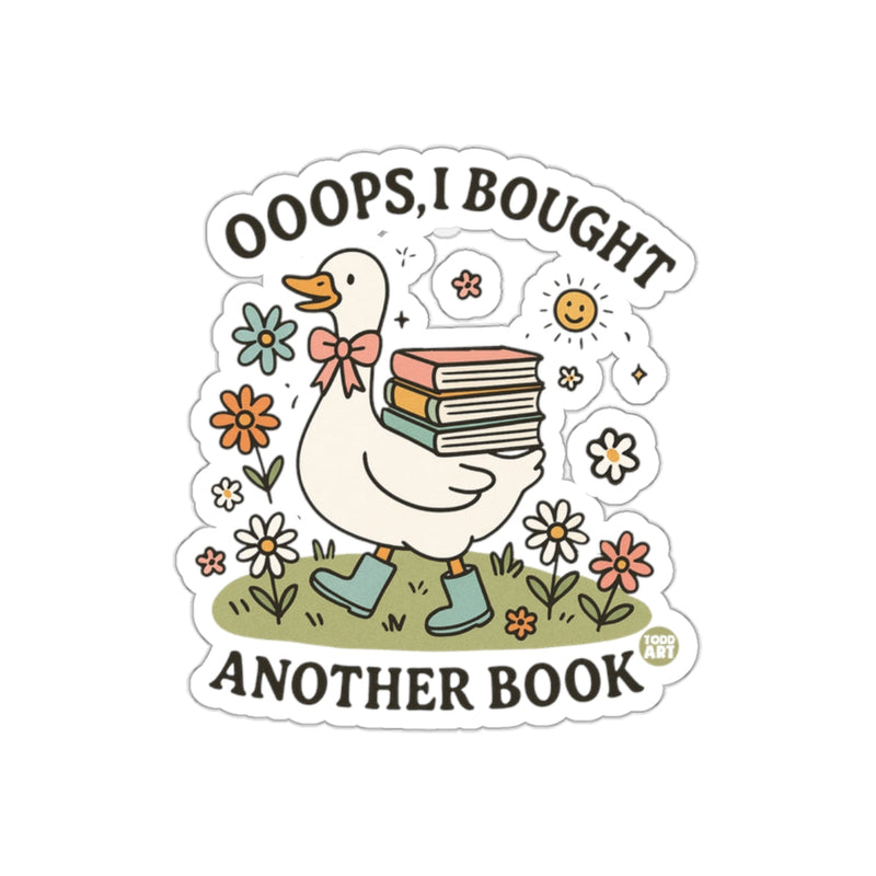 Load image into Gallery viewer, Ooops I Bought Another Book Cute Duck Sticker
