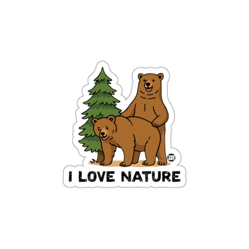 Load image into Gallery viewer, I Love Nature With Adorable Bears Sticker Design
