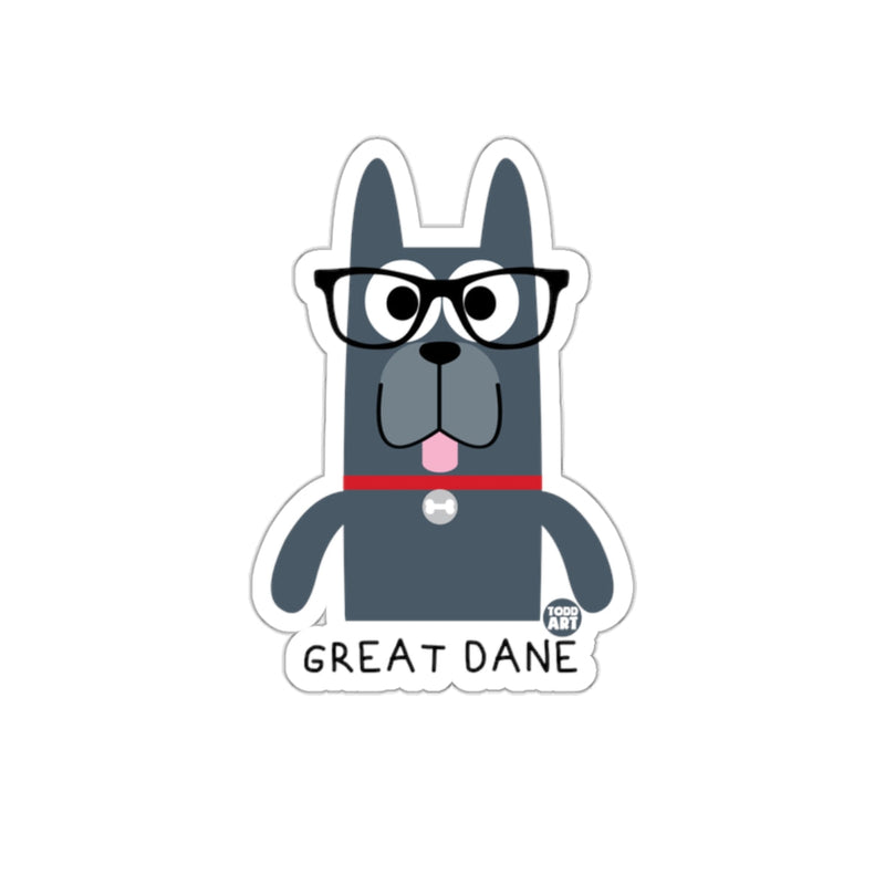 Load image into Gallery viewer, Cute Great Dane Dog with Glasses Sticker Decal
