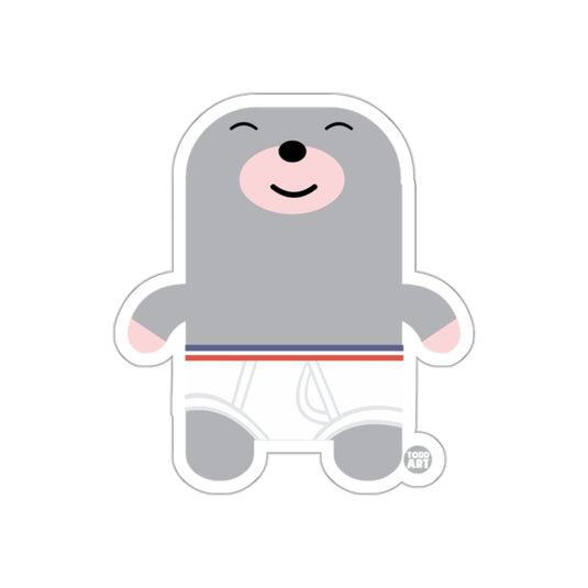 Happy Cartoon Bear Design Sticker for Kids