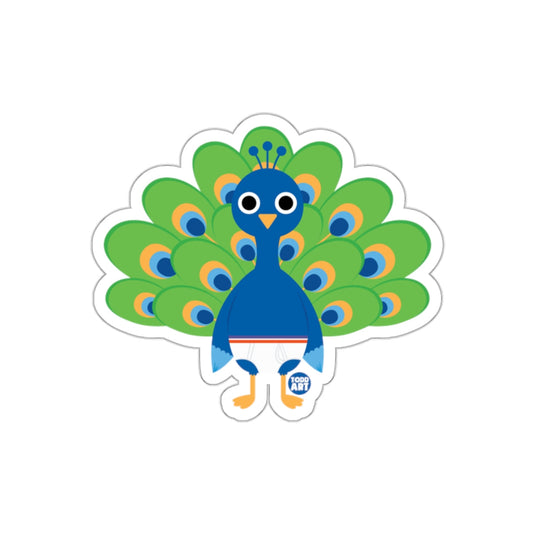 Colorful Peacock Graphic Sticker Todd Art Design