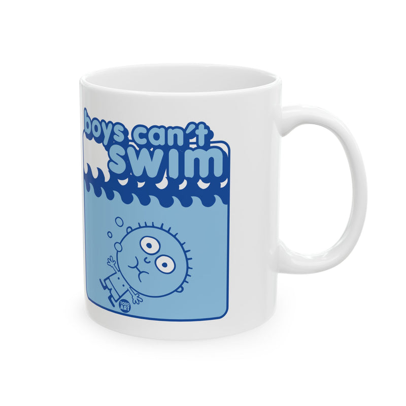 Load image into Gallery viewer, Boys Can&#39;t Swim Coffee Mug, Funny Boys Are Stupid Mug
