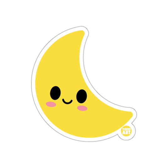 Cute Smiling Yellow Banana Sticker with Cheeks Product
