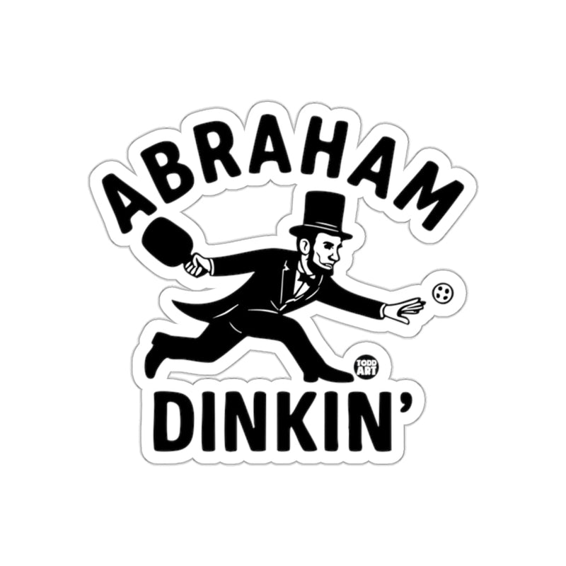 Load image into Gallery viewer, Abraham Dinkinin Pickleball Funny Lincoln Design sticker

