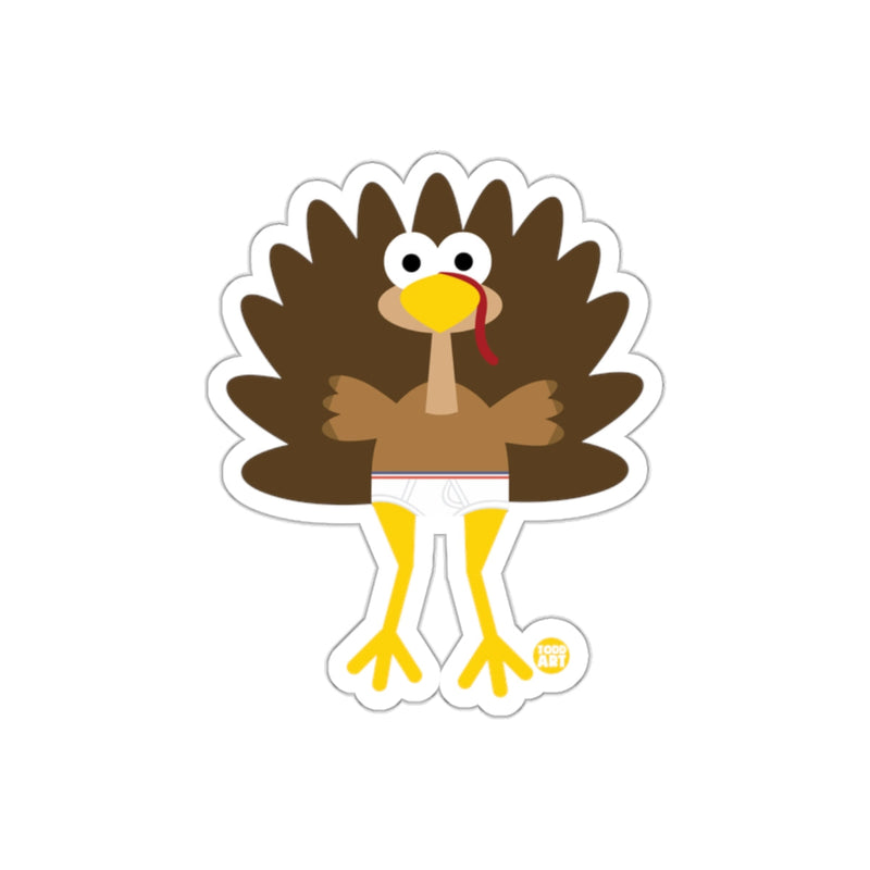 Load image into Gallery viewer, Cartoon Turkey Wearing Underwear Sticker Product
