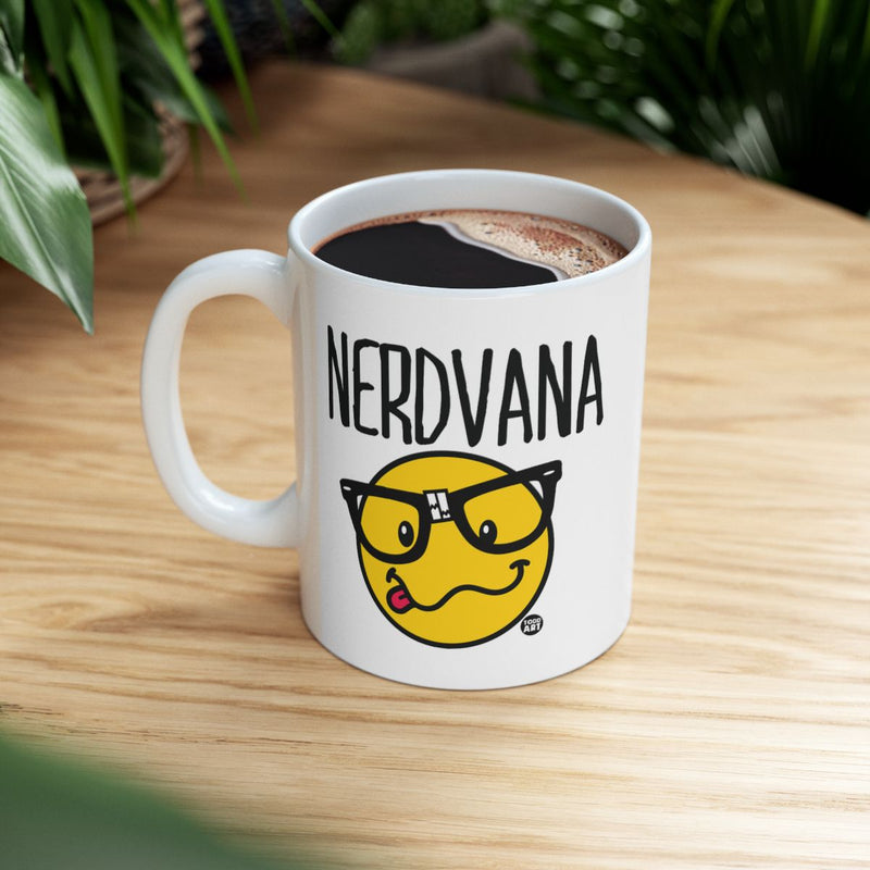 Load image into Gallery viewer, Nerdvana Smiley Face Coffee Mug for Your Daily Brew
