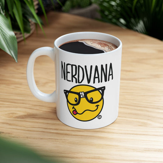 Nerdvana Smiley Face Coffee Mug for Your Daily Brew