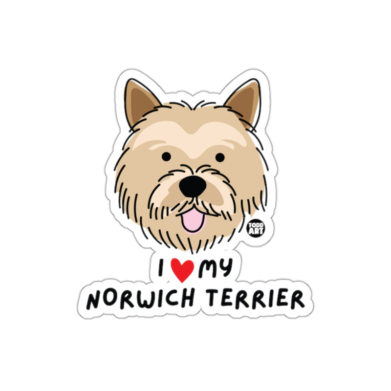 Load image into Gallery viewer, I Love My Norwich Terrier Sticker Fun Dog Lover Product
