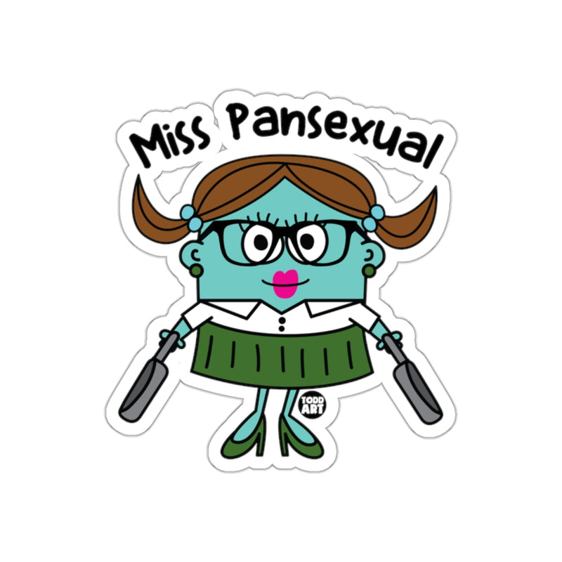 Load image into Gallery viewer, Miss Pansexual Cartoon Character Sticker
