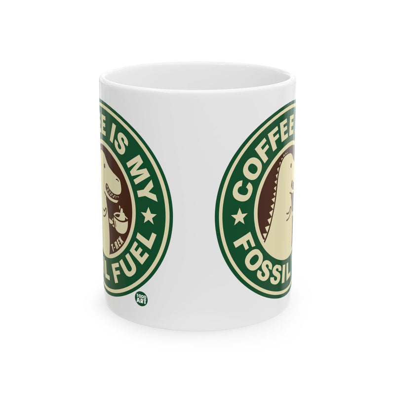 Load image into Gallery viewer, Coffee Fossil Fuel Dino Mug, Funny Mugs for Him, Sarcastic Mens Mug, Funny Coffee Mug Men
