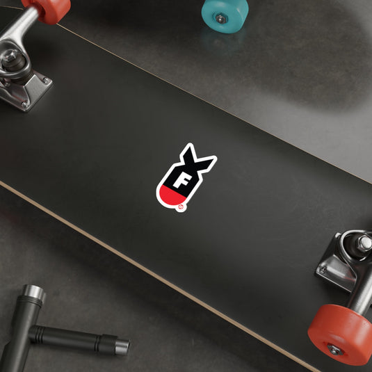 F Bomb in Black and Red Design Todd Art Style sticker