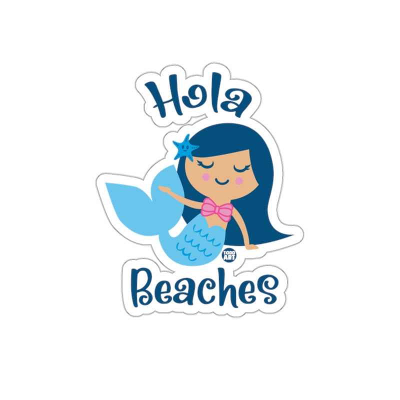 Load image into Gallery viewer, Hola Beaches Sticker Cute Mermaid Illustration Product
