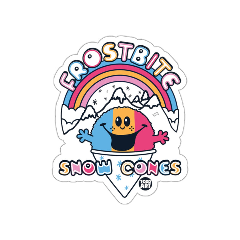Load image into Gallery viewer, Frostbite Snow Cones Sticker with Rainbow Design
