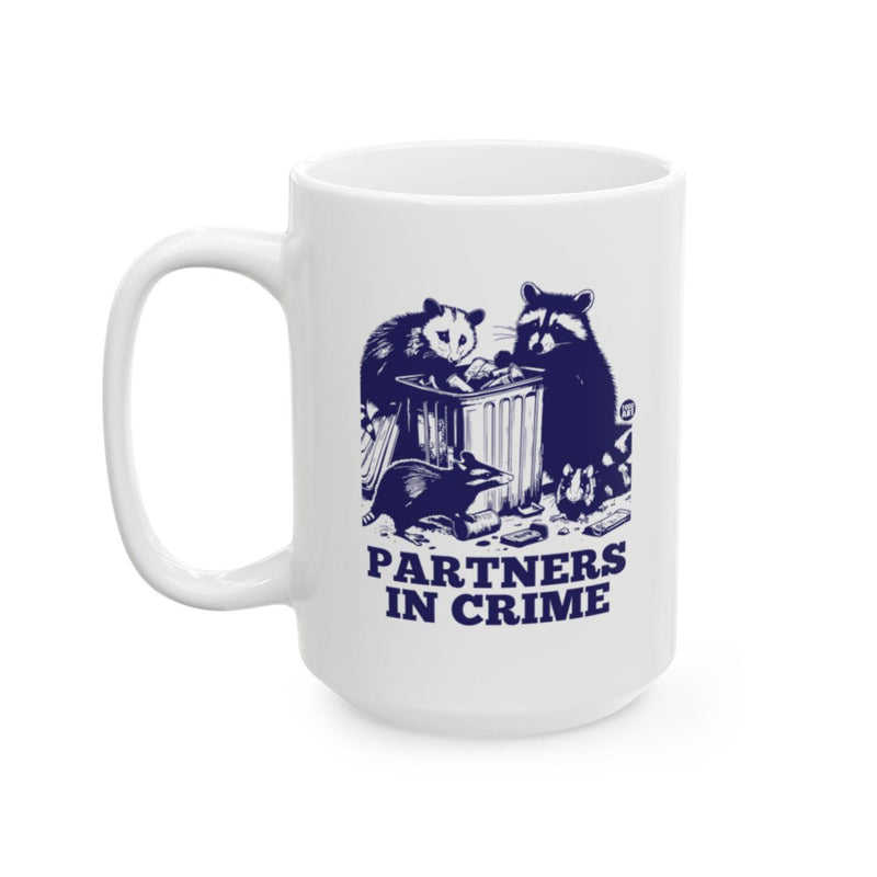Load image into Gallery viewer, Partners In Crime Raccoon and Panda mug
