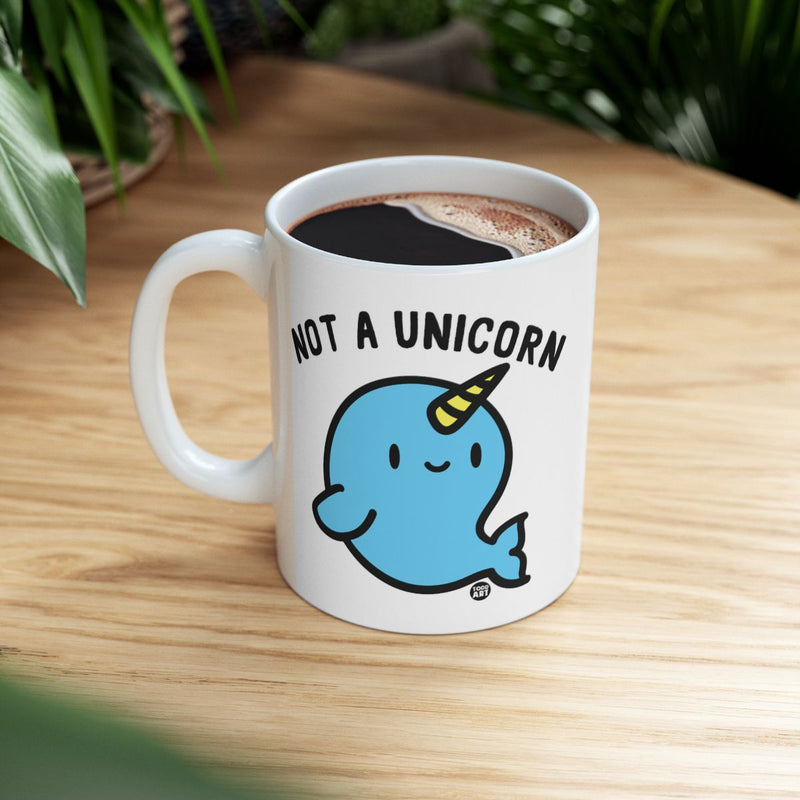 Load image into Gallery viewer, Not A Unicorn Cartoon Narwhal Coffee Mug
