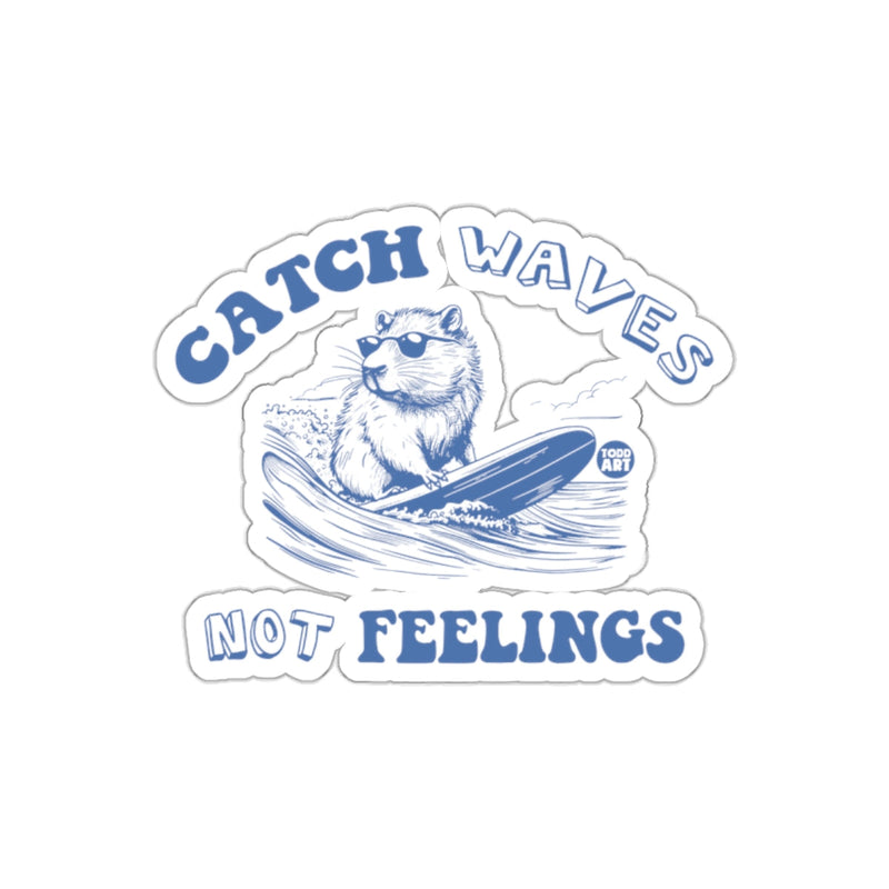 Load image into Gallery viewer, Catch Waves Not Feelings Illustrated Sticker
