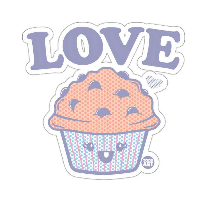 Load image into Gallery viewer, Cute Love Cupcake with Happy Face Sticker Design
