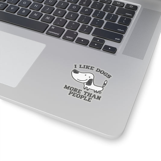 Like Dogs More Than People Vinyl Stickers, Cute Dog Stickers, Dog Laptop Stickers, Dog Water Bottle Sticker, Dog Rescue Support Stickers