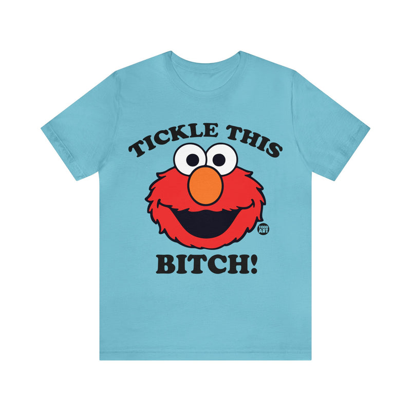 Load image into Gallery viewer, Tickle This Elmo Parody Unisex Tee, Adult Humor Tee, Cartoon Tee Adult
