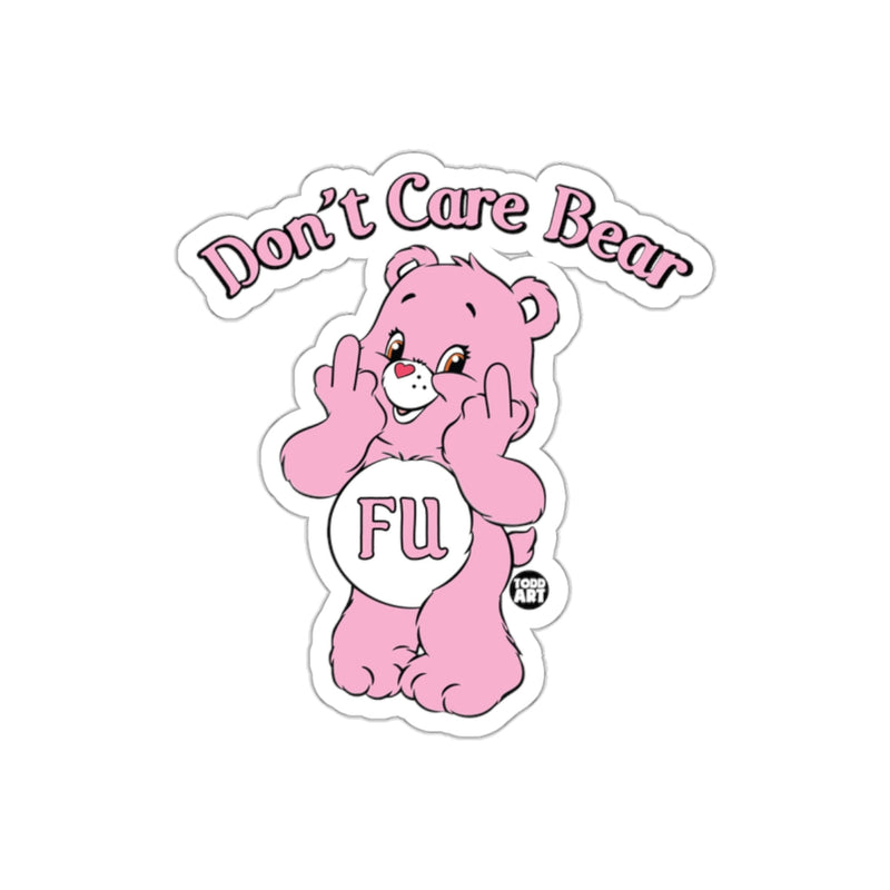 Load image into Gallery viewer, Don't Care Bear FU Funny Graphic Art Todd Art sticker
