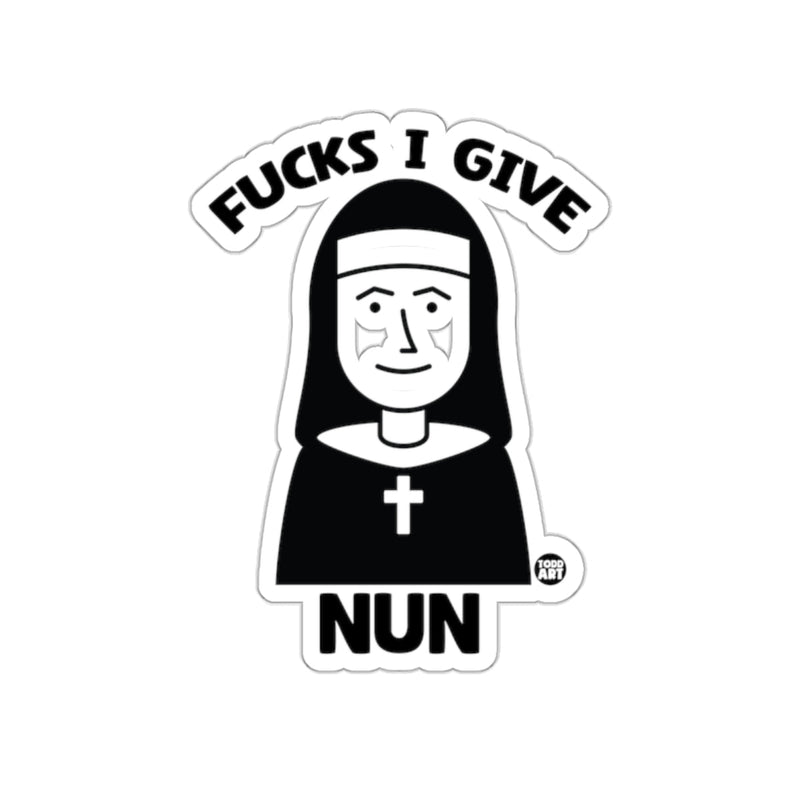 Load image into Gallery viewer, Fucks I Give Nun Graphic Sticker for Unique Humor
