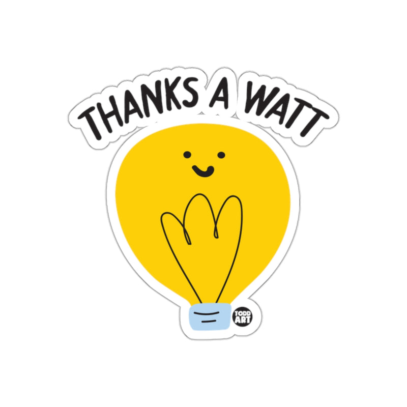Load image into Gallery viewer, Thanks A Watt Cute Smiling Light Bulb Sticker
