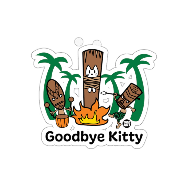 Load image into Gallery viewer, Goodbye Kitty Cute Illustrated Design Sticker
